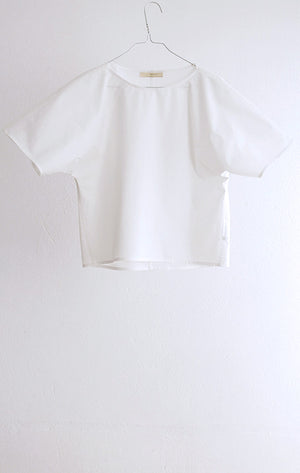 TOP#04_WHITE SHIRT IN ORGANIC COTTON PERCALE